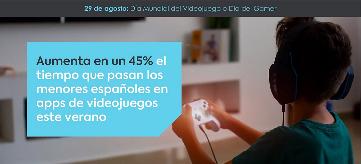Infografía Gamers Aumenta en un 45 el tiempo que pasan los menores españoles en apps de videojuegos este verano 1