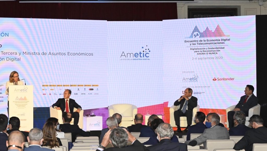 Nadia Calviño inaugura el 34º Encentro de AMETIC con la digitalización y la sostenibilidad como prioridades para la reconstrucción 4 34 Encuentro AMETIC Nadia Calviño Ministerio de Asuntos Económicos 2