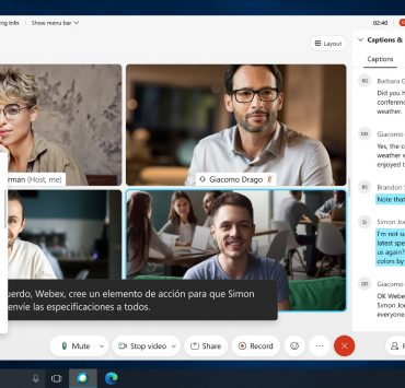 Cisco Webex traducciones en tiempo real