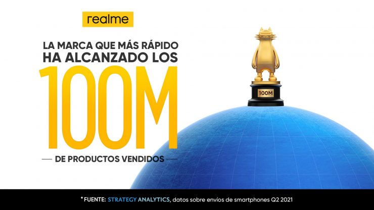 realme 100 millones de teléfonos en menos de 3 años