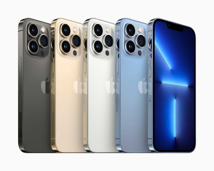 El iPhone 13 Pro y el iPhone 13 Pro Max estarán disponibles en cuatro impresionantes acabados, que incluyen grafito, oro, plata y azul sierra.