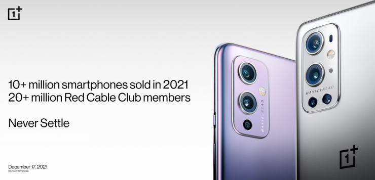 OnePlus 10 millones smartphones vendidos 2021