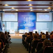 La ministra de Asuntos Económicos y Transformación Digital, Nadia Calviño, durante su intervención en el acto.