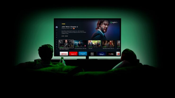 Cuple Watching TV Mockup