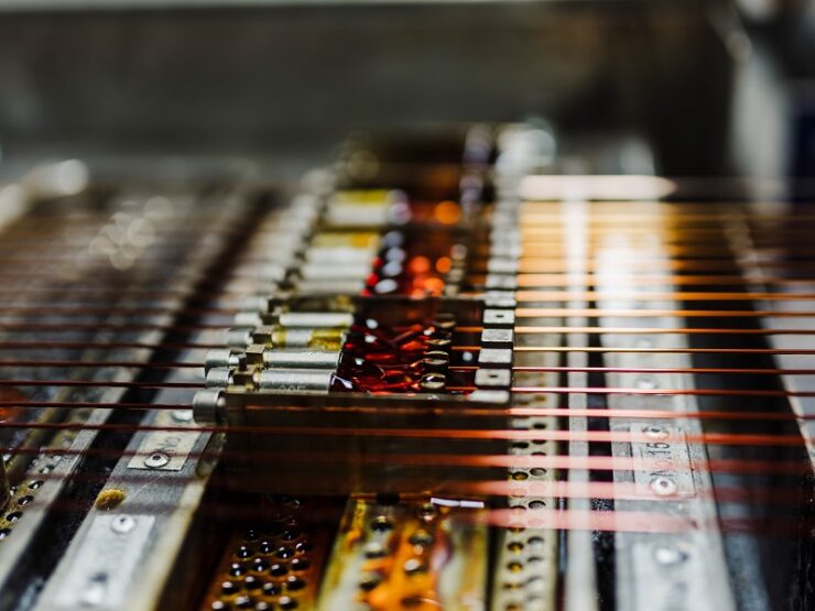 Low carbon copper winding wire in production. Image Dahren