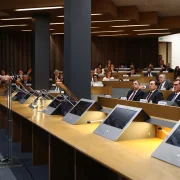 El presidente del Gobierno en funciones, Pedro Sánchez, durante la presentación de Resilient EU2030, la hoja de ruta para impulsar la competitividad y resiliencia de la Unión Europea