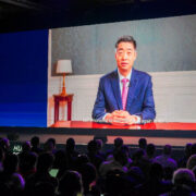 Ken Hu, Presidente rotatorio de Huawei, en su intervención en el Huawei Connect 2023