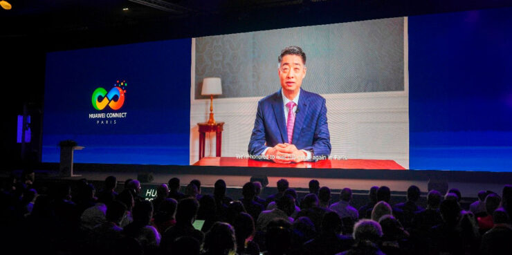 Ken Hu, Presidente rotatorio de Huawei, en su intervención en el Huawei Connect 2023
