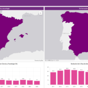 Mapa desempleo mujeres con y sin formacion en tecnologia Espana