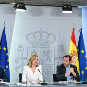 Los ministros Ángel Víctor Torres, Pilar Alegría, Óscar Puente y Diana Morant durante la rueda de prensa posterior al Consejo de Ministros Pool Moncloa/Borja Puig de la Bellacasa.