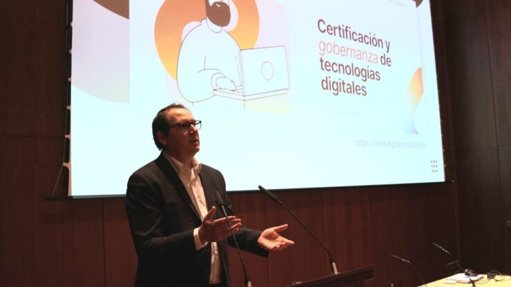 Cesar Tello director general de Adigital durante la Asamblea General celebrada ayer