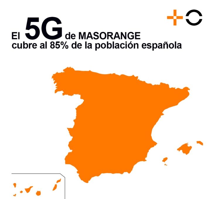 La red 5G de MASORANGE llegará a cerca del 100% de los municipios españoles de más de 10.000 habitantes en 2024