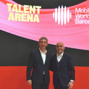 El director general de Mobile World Capital Barcelona, Francesc Fajula , y  el CEO de Iryo, Simone Gorini, durante la presentación de la alianza