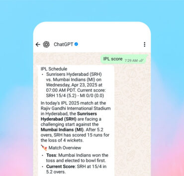ChatGPT search Whatsapp