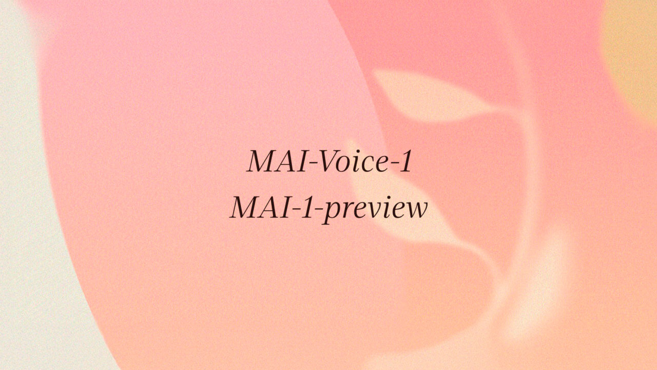 Microsoft MAI-Voice-1 y MAI-1-preview