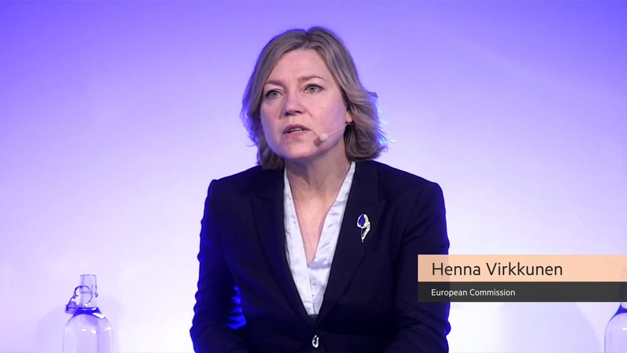 Henna Virkkunen, vicepresidenta ejecutiva de la Comisión Europea responsable de Tecnología, Seguridad y Democracia
