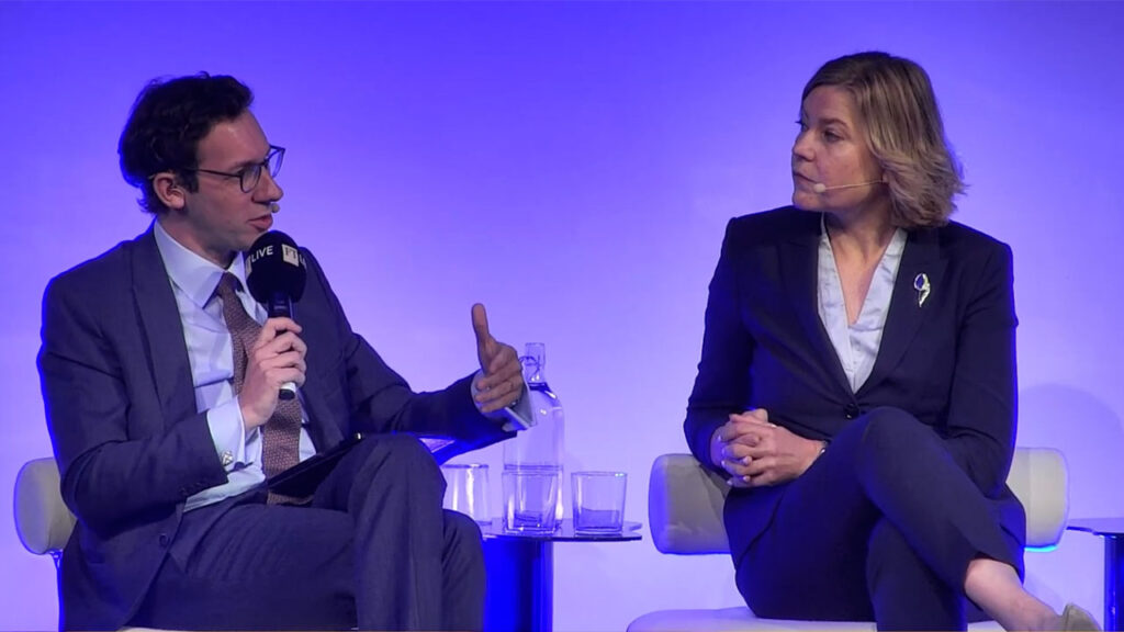 Henna Virkkunen, vicepresidenta ejecutiva de la Comisión Europea responsable de Tecnología, Seguridad y Democracia