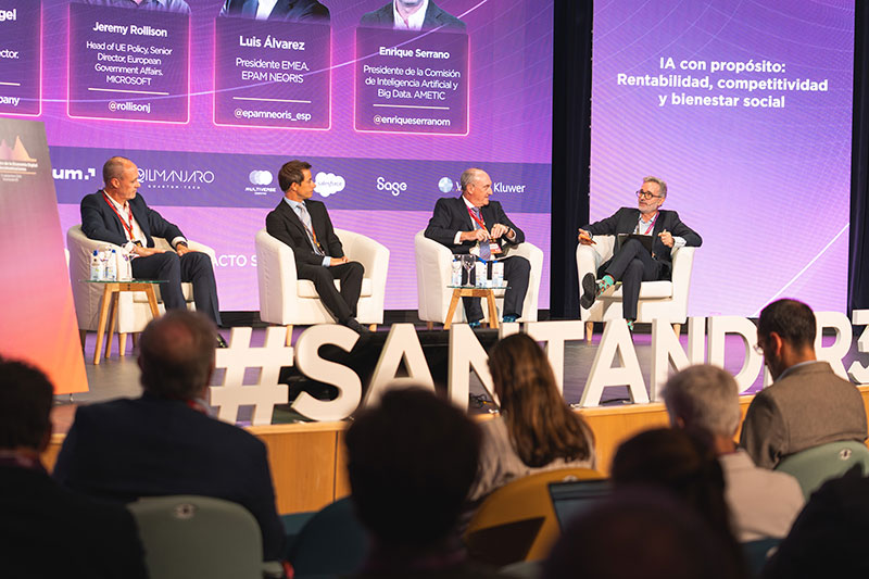 La IA con propósito centra el debate entre rentabilidad, regulación y bienestar social - Santander39 - AMETIC