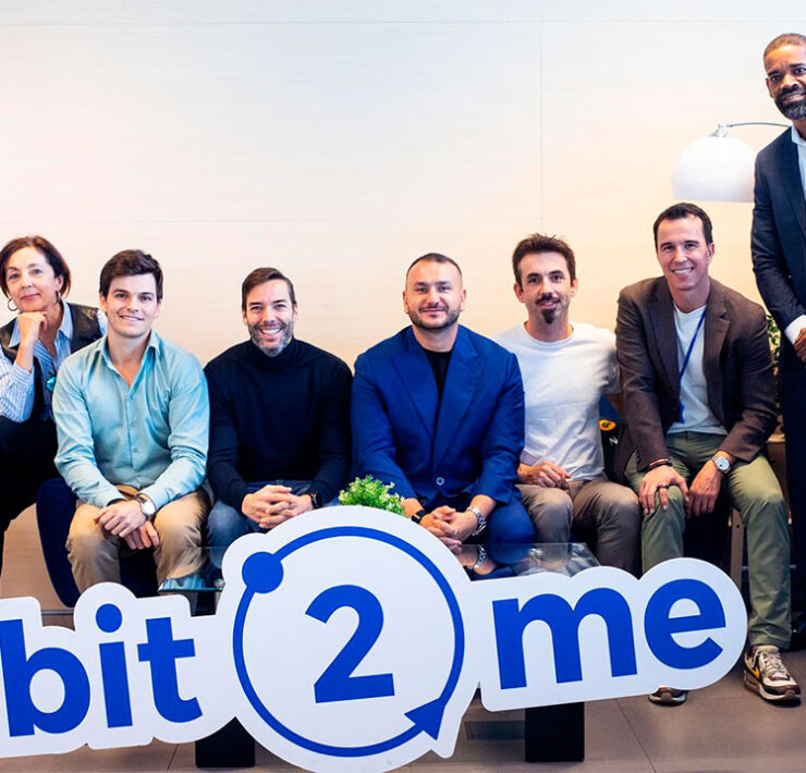 Equipo Bit2Me - Charo Ruiz (Directora de Inversión de Capital Riesgo), Javier Roca (Capital Riesgo), Pablo Lancry (Director de Innovación y Capital Riesgo), Andrei MAnuel, Leif Ferreira, David Ortega, Eder Azebedo
