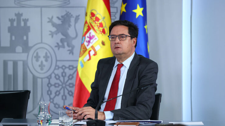 El ministro para la Transformación Digital y de la Función Públíca, Óscar López, durante la rueda de prensa posterior al Consejo de Ministros