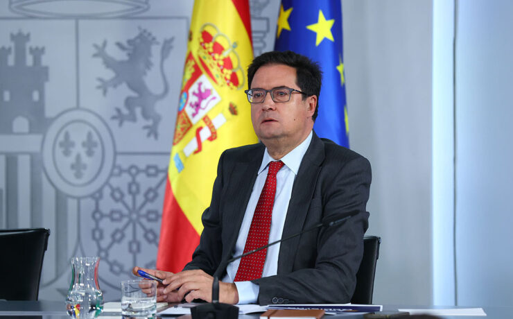 El ministro para la Transformación Digital y de la Función Públíca, Óscar López, durante la rueda de prensa posterior al Consejo de Ministros