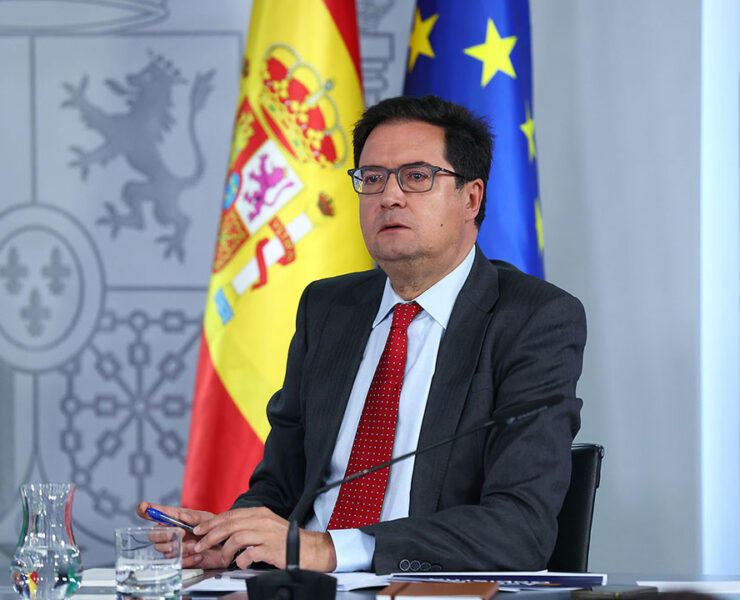 El ministro para la Transformación Digital y de la Función Públíca, Óscar López, durante la rueda de prensa posterior al Consejo de Ministros