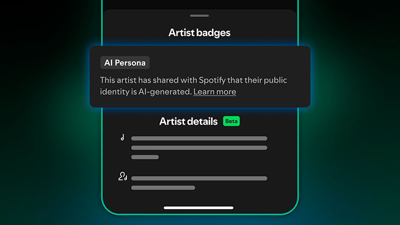 Spotify etiquetará como AI Persona a artistas de IA