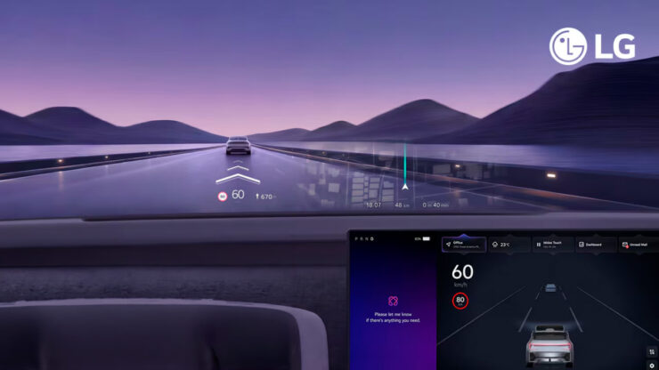 LG UltraView Windshield Display