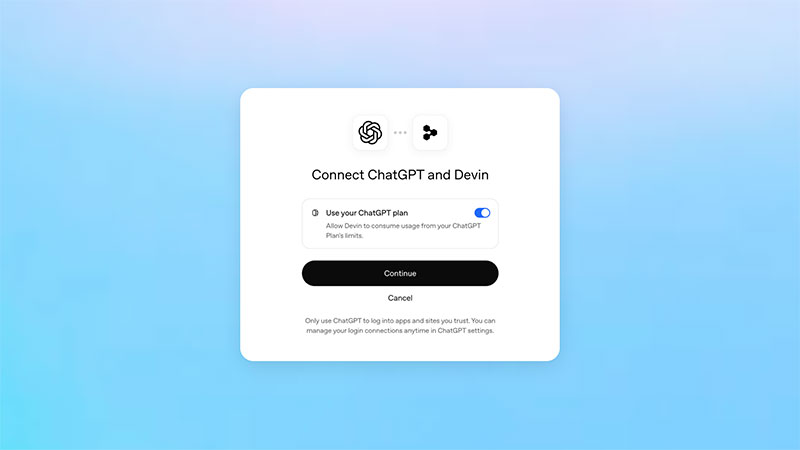 Sign in with ChatGPT